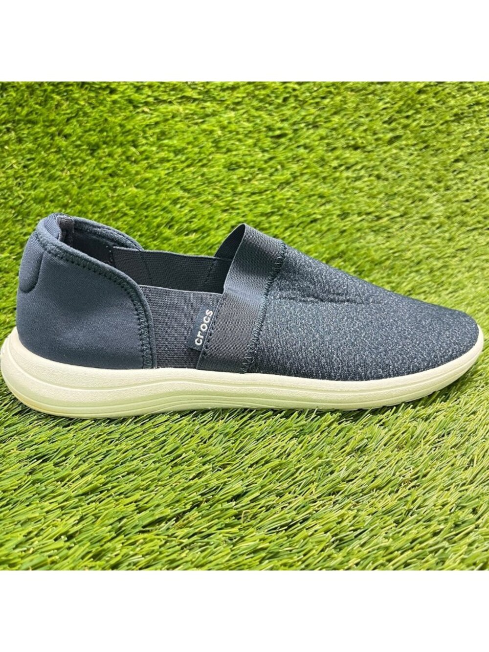 Crocs Reviva Womens Size 9 Blue White Casual Walking Slip On Shoes Sneakers
